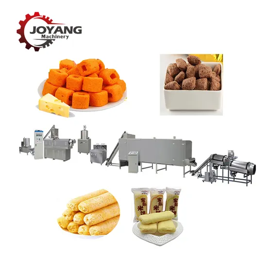 Automatic Core Filling Extruder Stuffed Puffed Chips Snack Machine Production Line